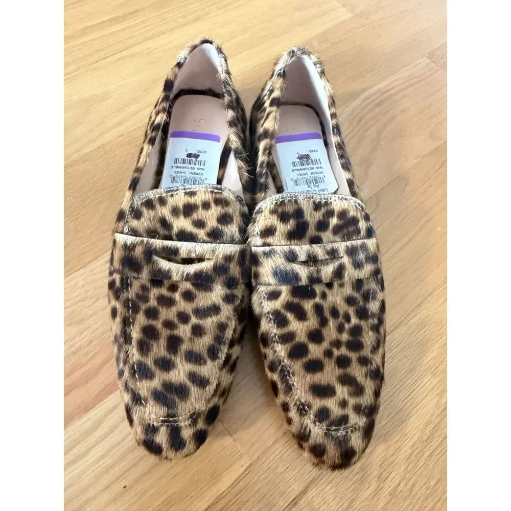 Stuart Weitzman Leopard Print Loafers – Size 7 – New Without Box